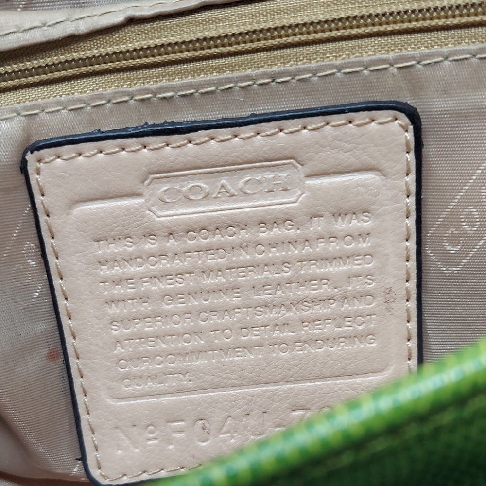 Coach Signature Patchwork Canvas Python Buckle Shoulder Bag - Picture 2 of 11